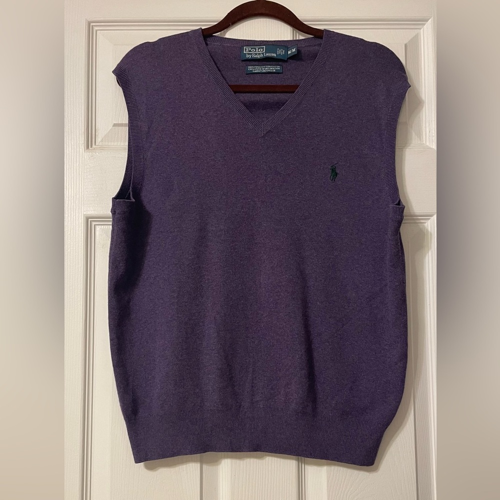 Polo Ralph Lauren Lavender V-Neck Sweater perfect for spring